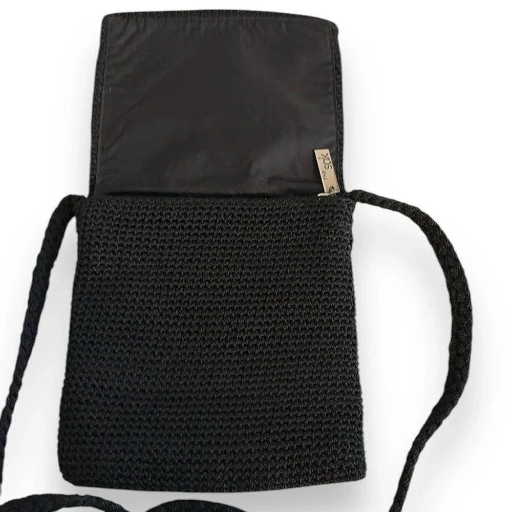 The Sak Bag Crossbody Shoulder Crochet Boho Black - Picture 5 of 5